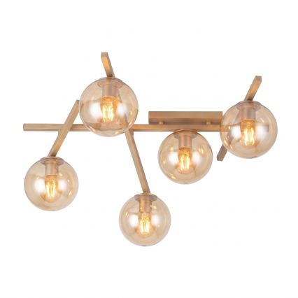 Ceiling light SMART 5xE14/10W/230V beige/smoky beige