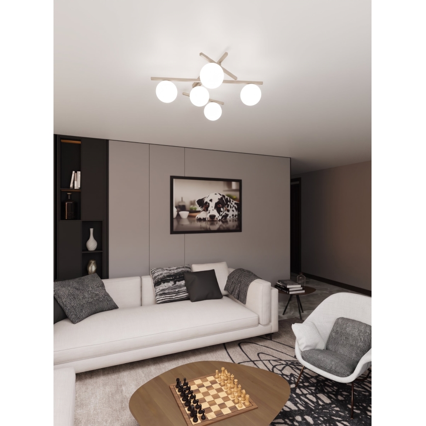 Ceiling light SMART 5xE14/10W/230V beige/white