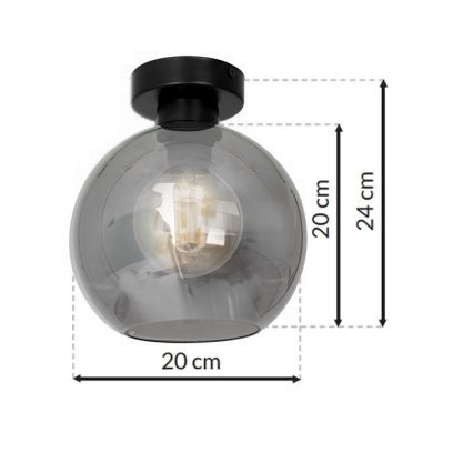 Ceiling light SOFIA 1xE27/60W/230V black