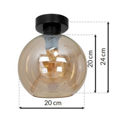 Ceiling light SOFIA 1xE27/60W/230V brown
