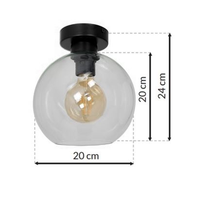 Ceiling light SOFIA 1xE27/60W/230V clear