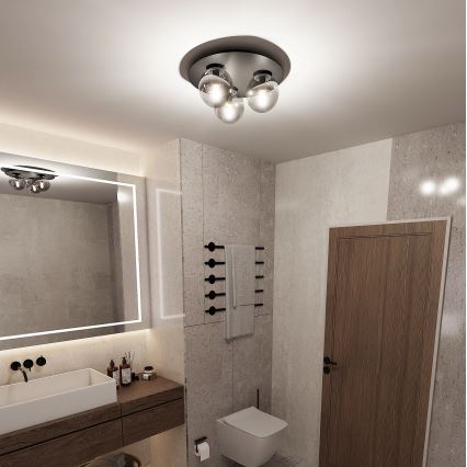 Ceiling light SOLAR 3xE14/10W/230V black/grey