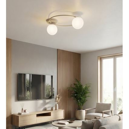 Ceiling light SOPRA 2xE14/10W/230V beige/white