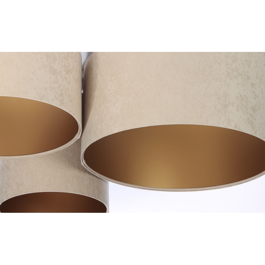 Ceiling light SPACE 3xE27/60W/230V beige/gold