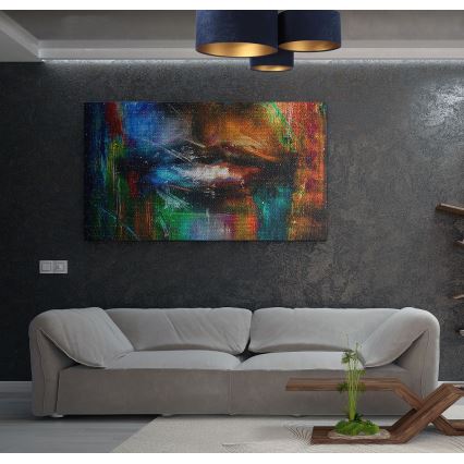 Ceiling light SPACE 3xE27/60W/230V blue/gold