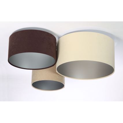 Ceiling light SPACE 3xE27/60W/230V cream/brown/beige
