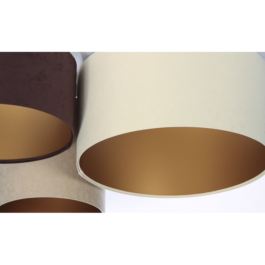 Ceiling light SPACE 3xE27/60W/230V cream/brown/beige