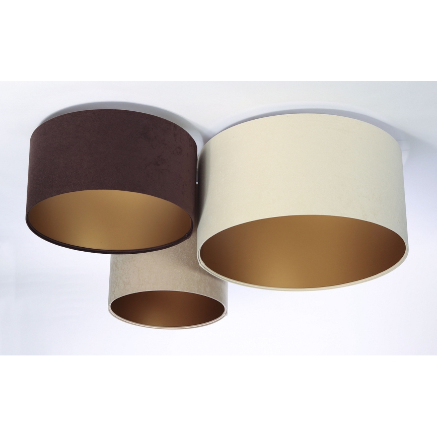 Ceiling light SPACE 3xE27/60W/230V cream/brown/beige