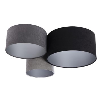 Ceiling light SPACE 3xE27/60W/230V grey/black/silver