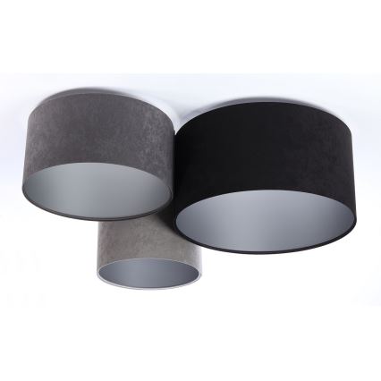 Ceiling light SPACE 3xE27/60W/230V grey/black/silver