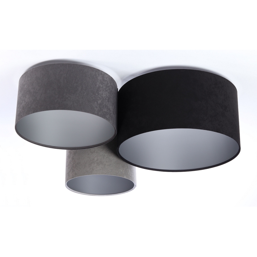 Ceiling light SPACE 3xE27/60W/230V grey/black/silver