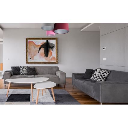 Ceiling light SPACE 3xE27/60W/230V red/grey/pink