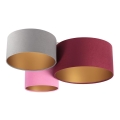 Ceiling light SPACE 3xE27/60W/230V red/grey/pink