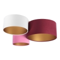 Ceiling light SPACE 3xE27/60W/230V red/white/pink
