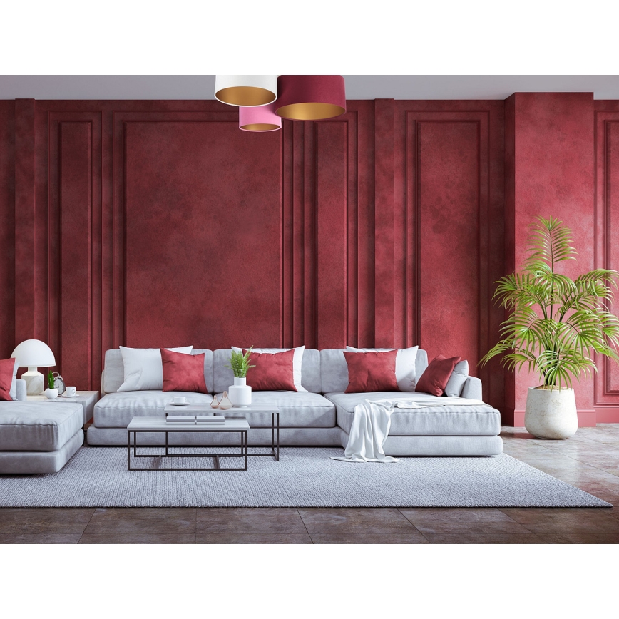 Ceiling light SPACE 3xE27/60W/230V red/white/pink