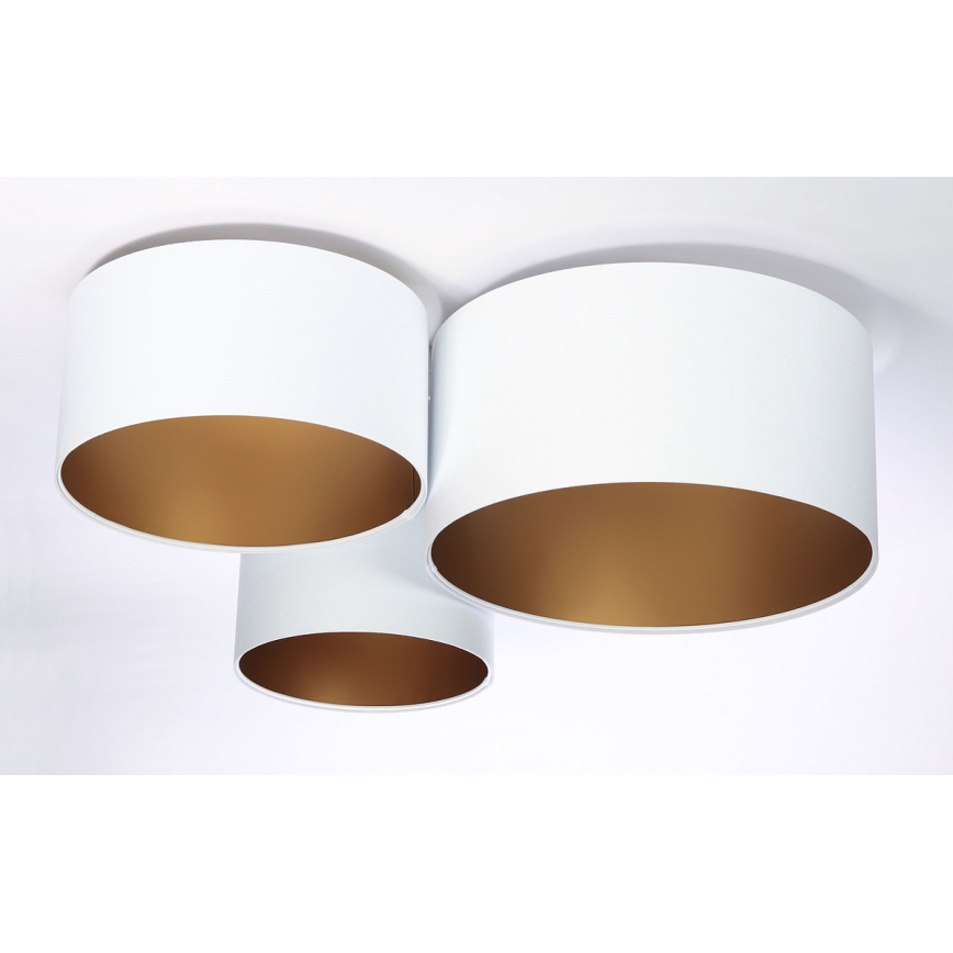 Ceiling light SPACE 3xE27/60W/230V white/gold