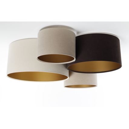 Ceiling light SPACE 4xE27/60W/230V beige/brown/gold