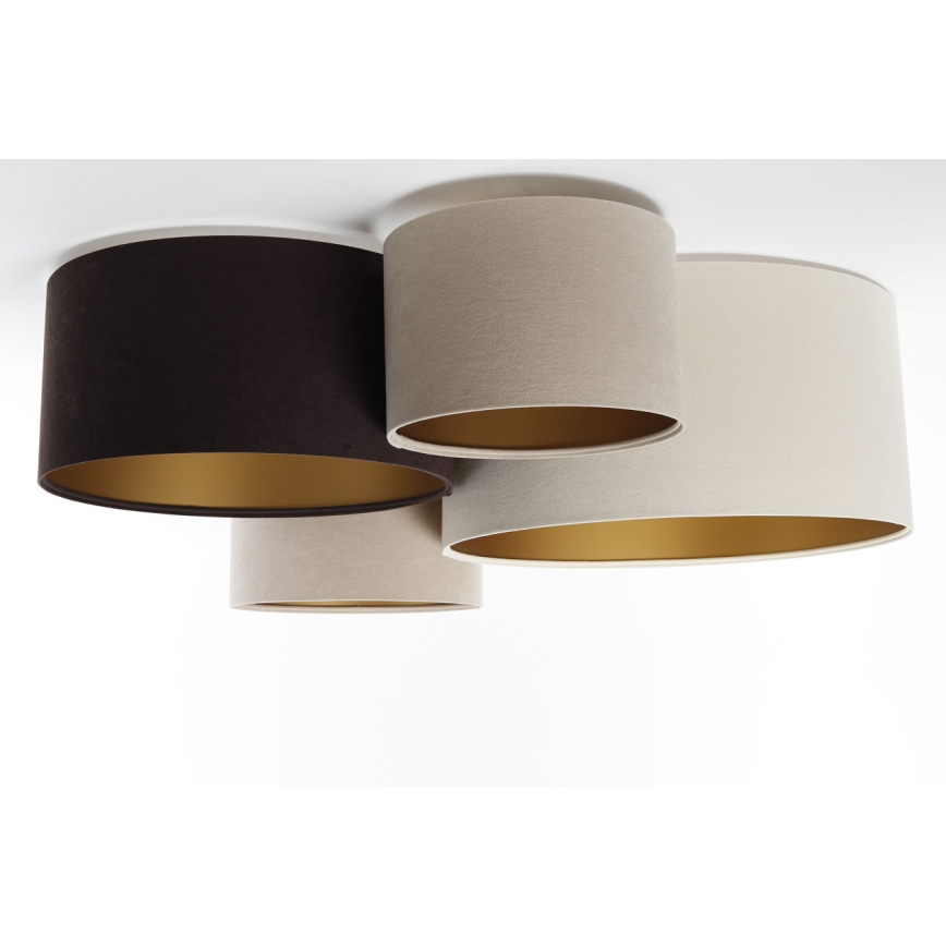 Ceiling light SPACE 4xE27/60W/230V beige/brown/gold