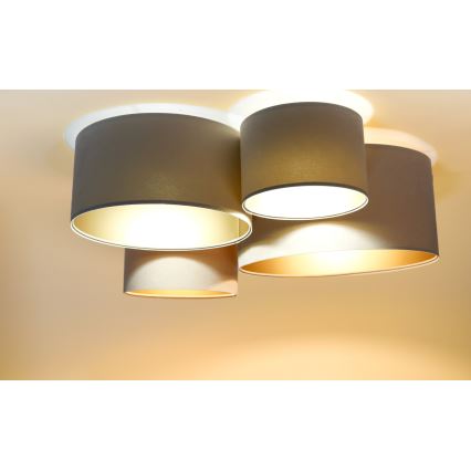 Ceiling light SPACE 4xE27/60W/230V beige/gold
