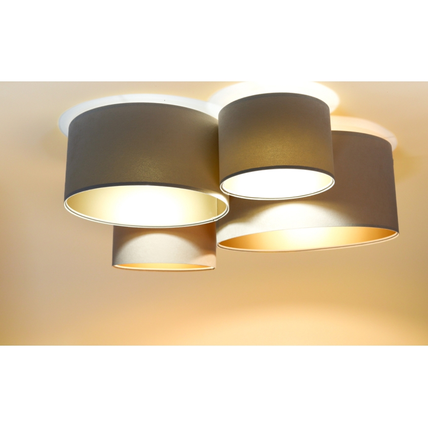 Ceiling light SPACE 4xE27/60W/230V beige/gold