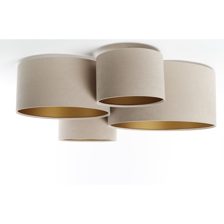 Ceiling light SPACE 4xE27/60W/230V beige/gold