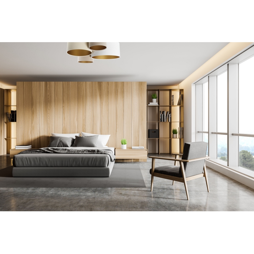 Ceiling light SPACE 4xE27/60W/230V beige/white/gold