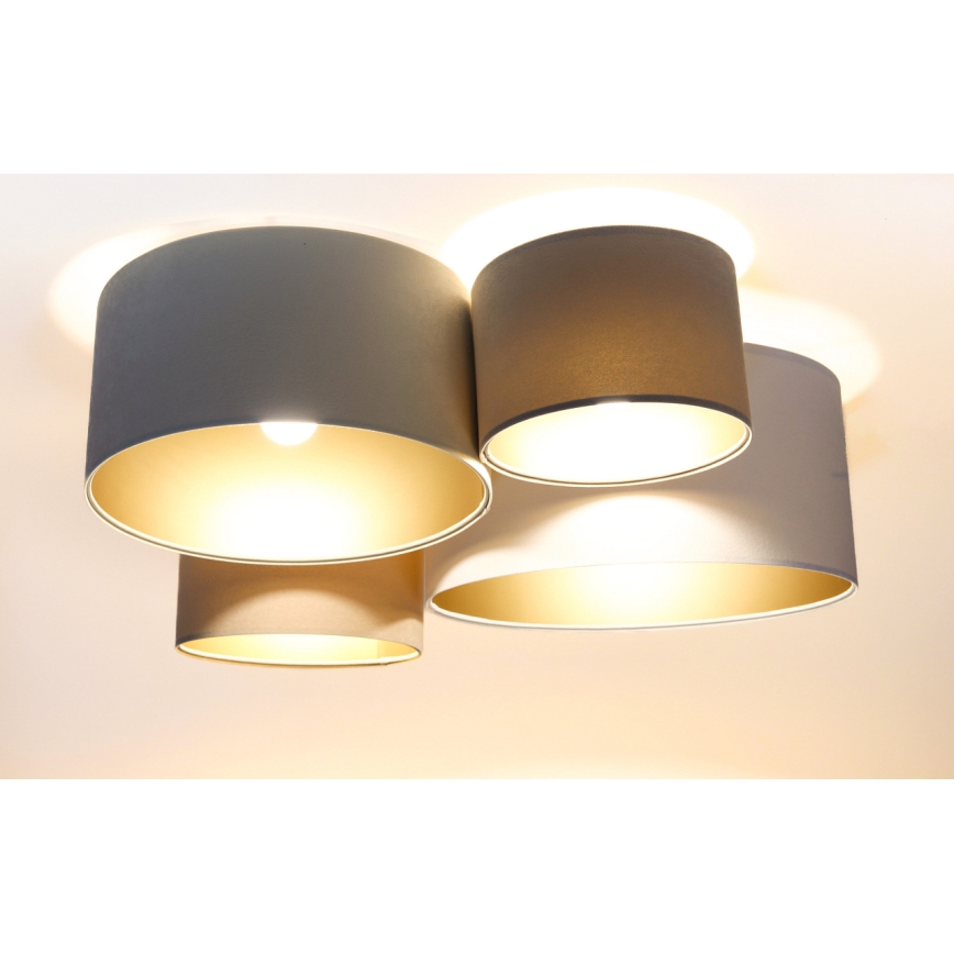 Ceiling light SPACE 4xE27/60W/230V beige/white/gold
