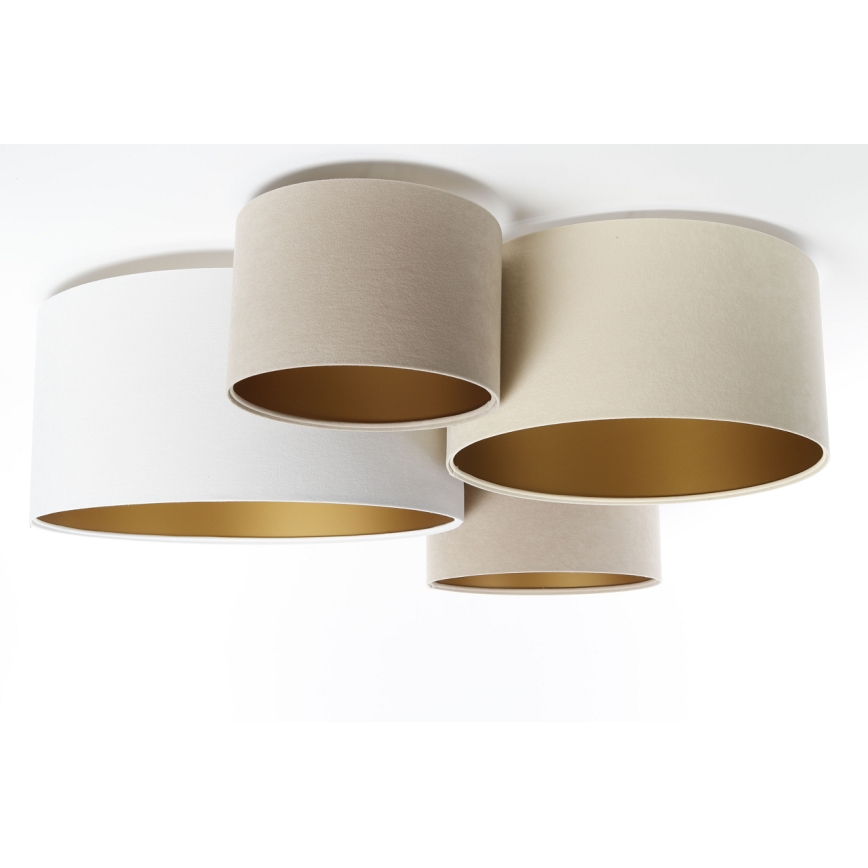 Ceiling light SPACE 4xE27/60W/230V beige/white/gold