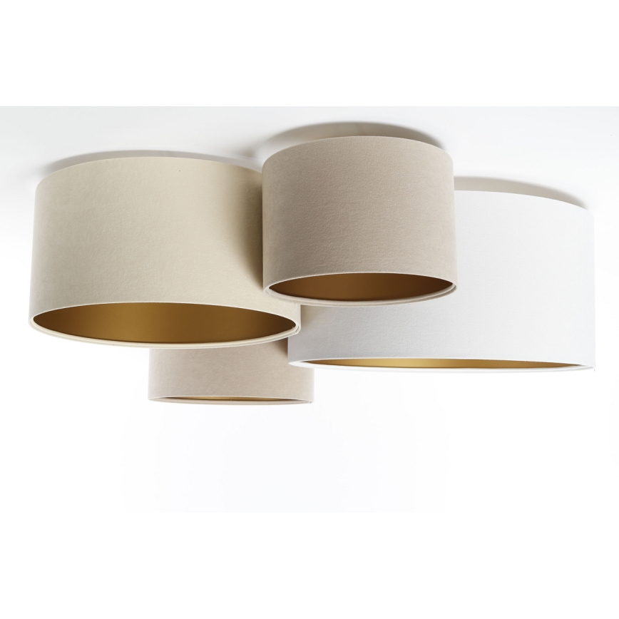 Ceiling light SPACE 4xE27/60W/230V beige/white/gold