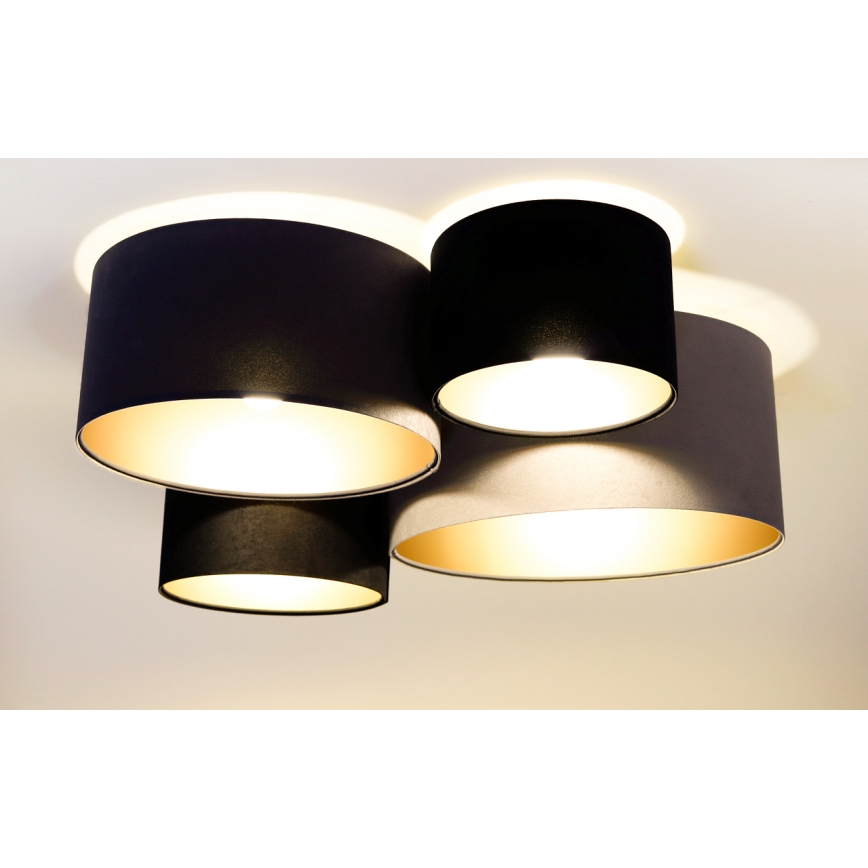 Ceiling light SPACE 4xE27/60W/230V grey/black/gold
