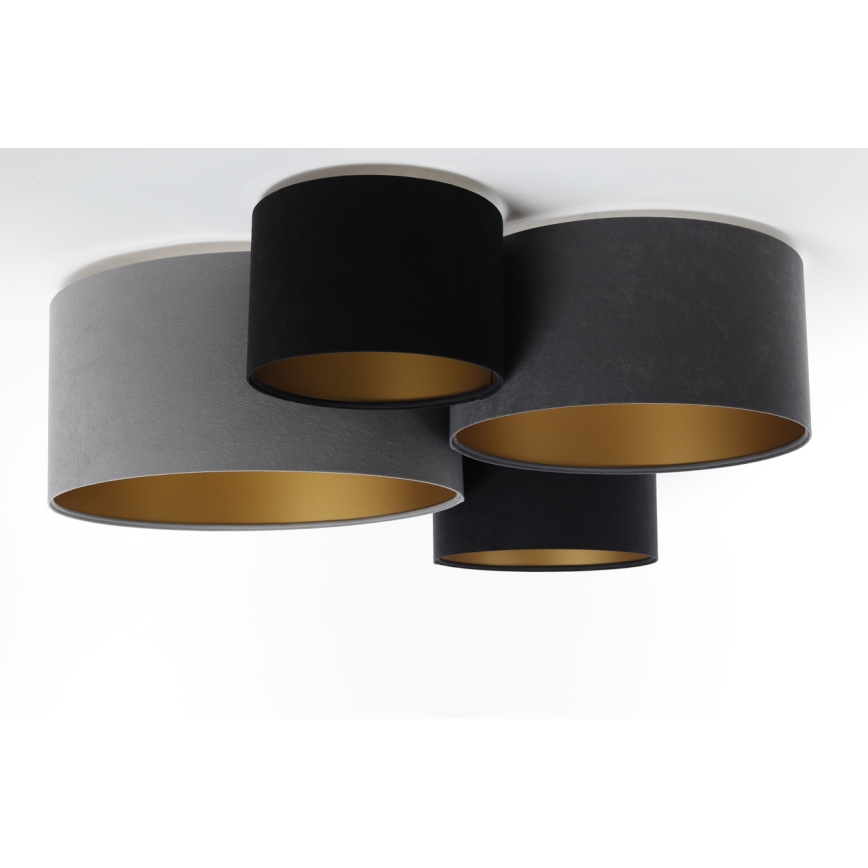 Ceiling light SPACE 4xE27/60W/230V grey/black/gold