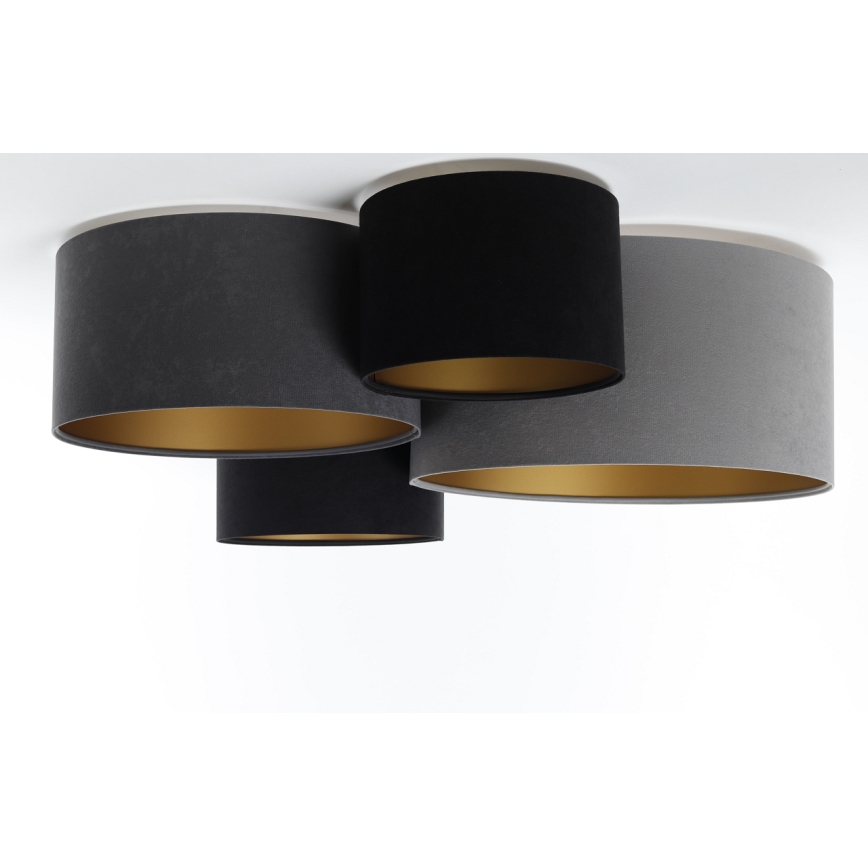 Ceiling light SPACE 4xE27/60W/230V grey/black/gold