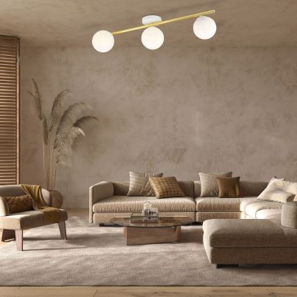 Ceiling light SPLENDI 3xE14/10W/230V white/gold