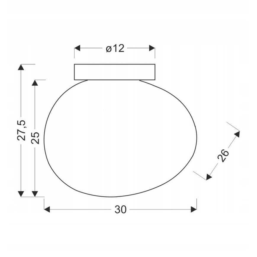 Ceiling light STONES 1xE27/40W/230V d. 30 cm