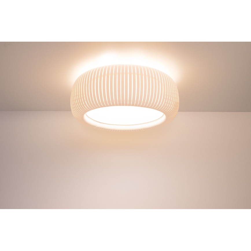 Ceiling light STRIPES 2x E27/40W/230V Ø 55 cm white/cream