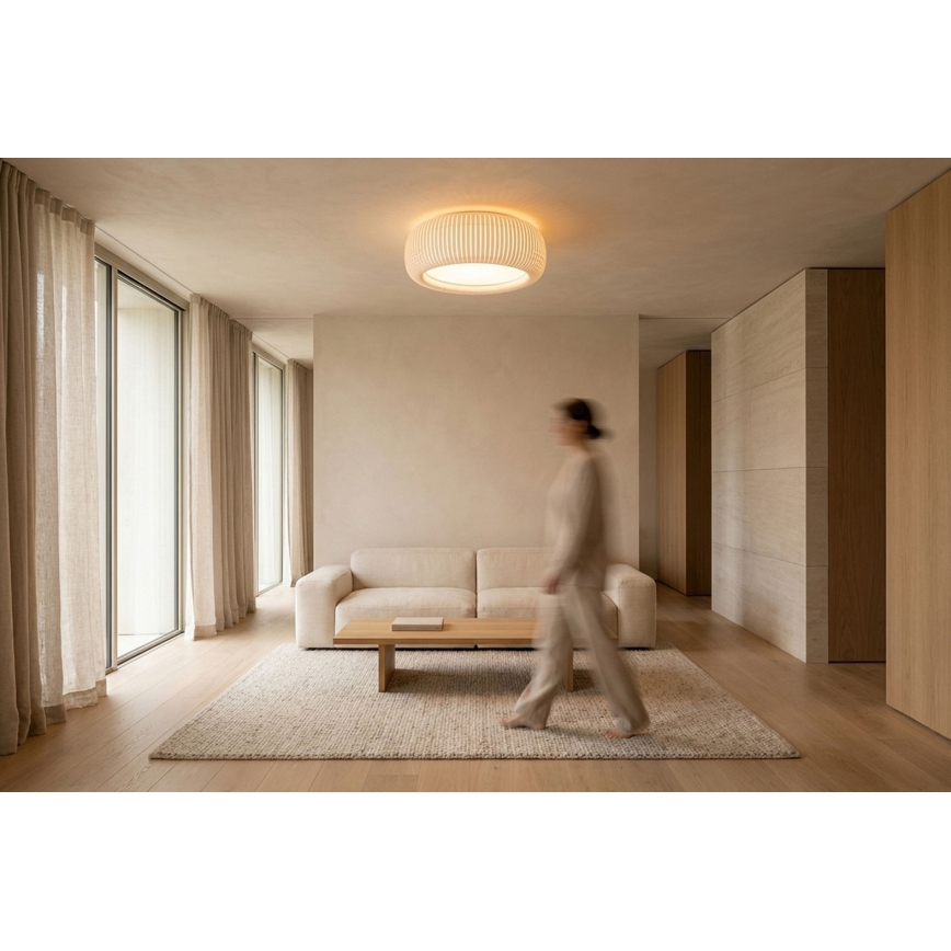 Ceiling light STRIPES 2x E27/40W/230V Ø 55 cm white/cream