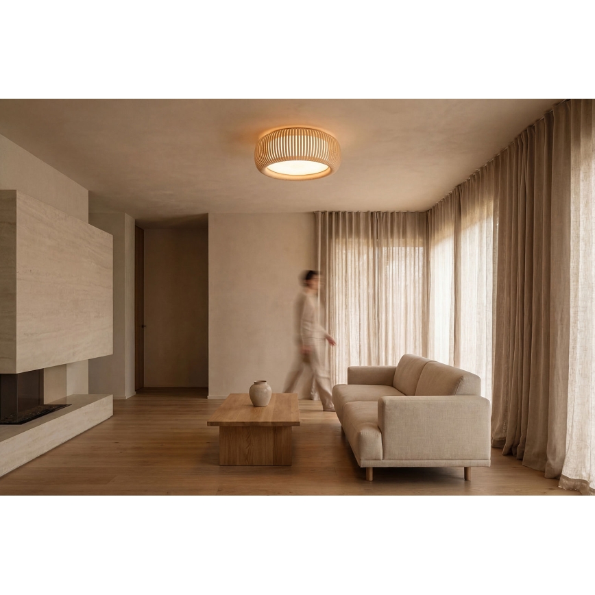 Ceiling light STRIPES 2xE27/40W/230V Ø 55 cm cream/white