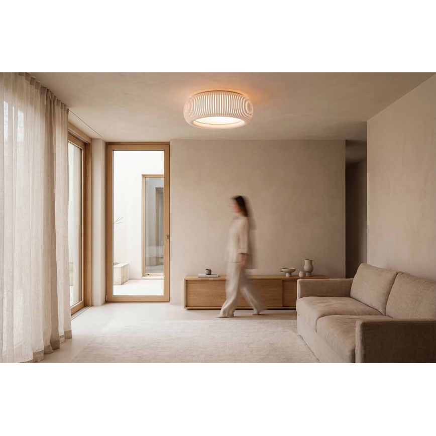 Ceiling light STRIPES 2xE27/40W/230V Ø 55 cm white/pink
