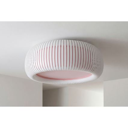 Ceiling light STRIPES 2xE27/40W/230V Ø 55 cm white/pink