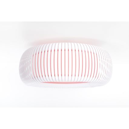 Ceiling light STRIPES 2xE27/40W/230V Ø 55 cm white/pink