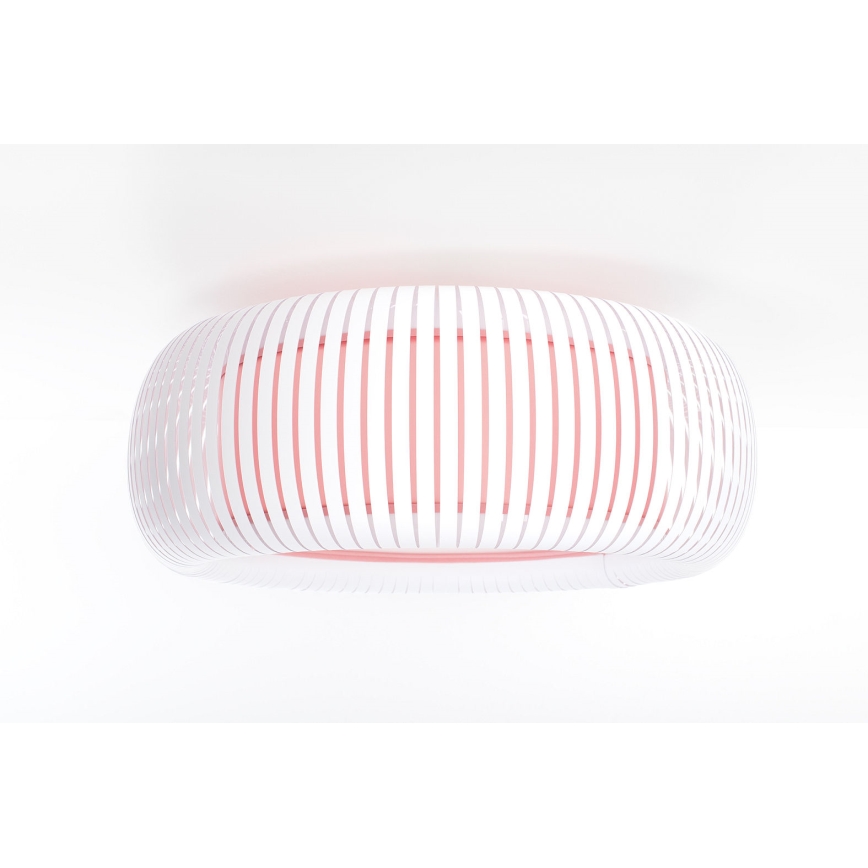Ceiling light STRIPES 2xE27/40W/230V Ø 55 cm white/pink
