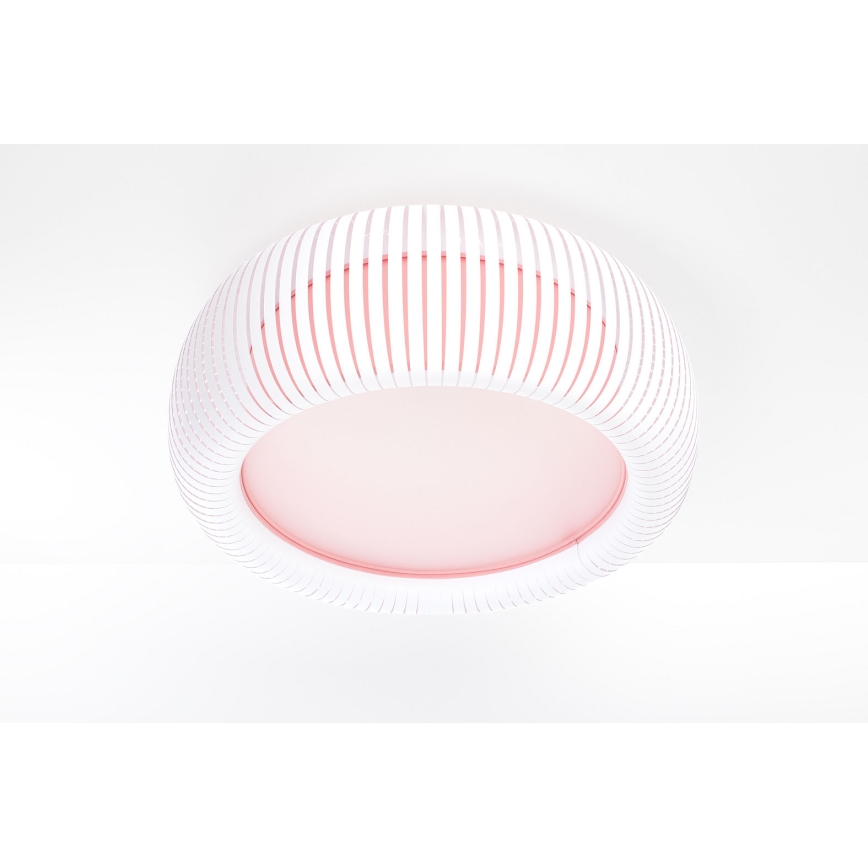 Ceiling light STRIPES 2xE27/40W/230V Ø 55 cm white/pink