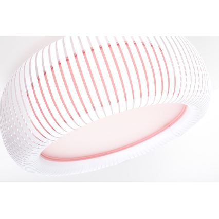Ceiling light STRIPES 2xE27/40W/230V Ø 55 cm white/pink