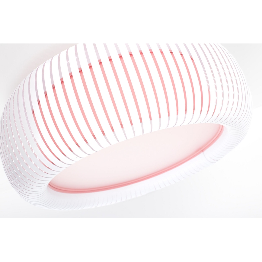 Ceiling light STRIPES 2xE27/40W/230V Ø 55 cm white/pink