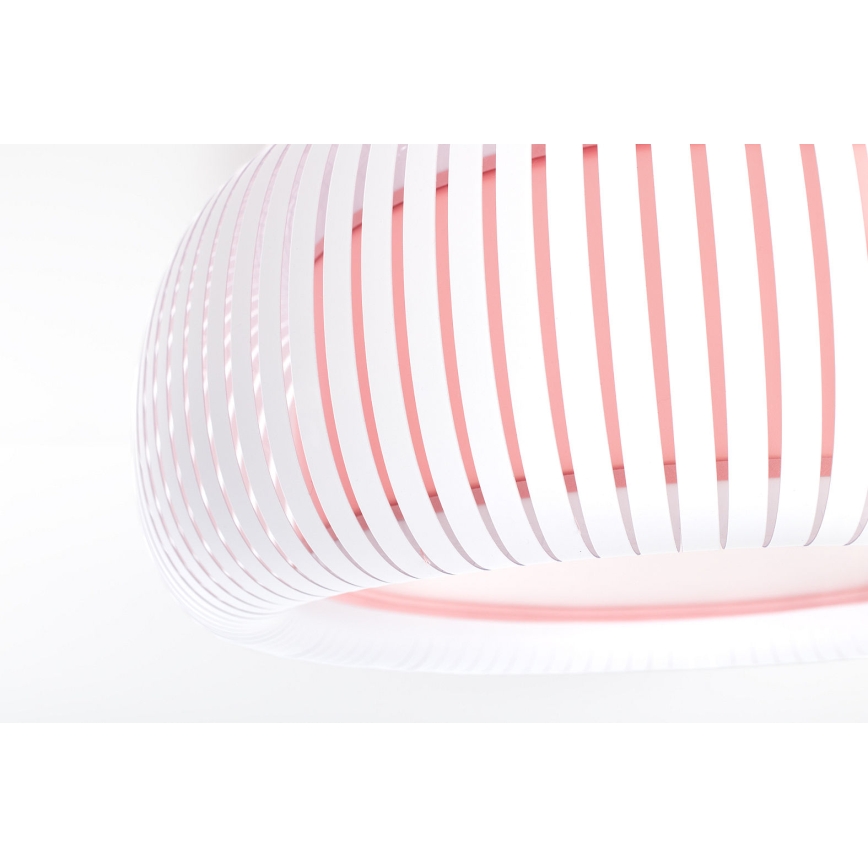 Ceiling light STRIPES 2xE27/40W/230V Ø 55 cm white/pink
