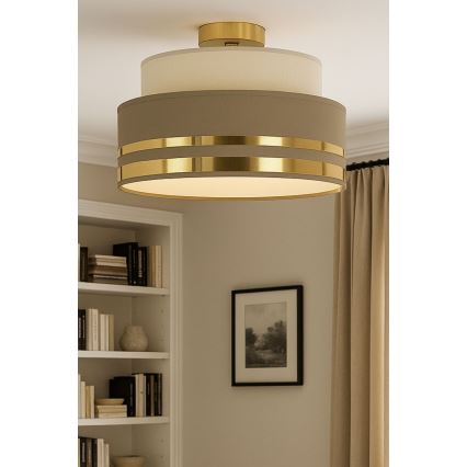 Ceiling light TAMI 1xE27/60W/230V beige/brown/gold