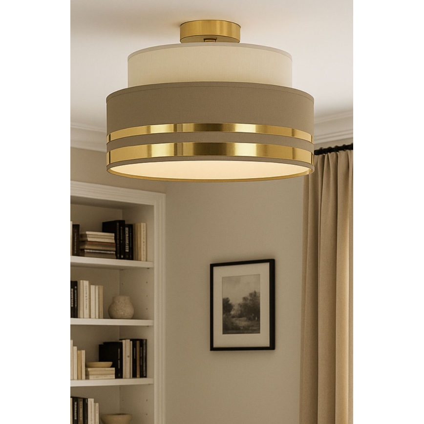 Ceiling light TAMI 1xE27/60W/230V beige/brown/gold