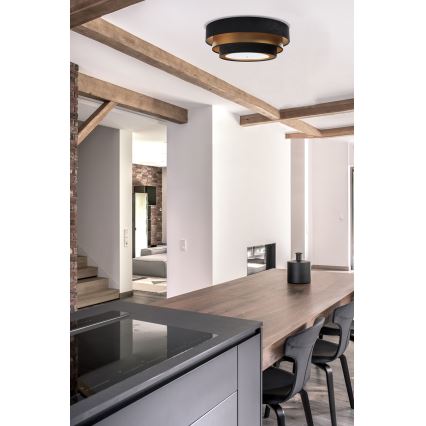 Ceiling light TRINITI 2xE27/60W/230V black/gold