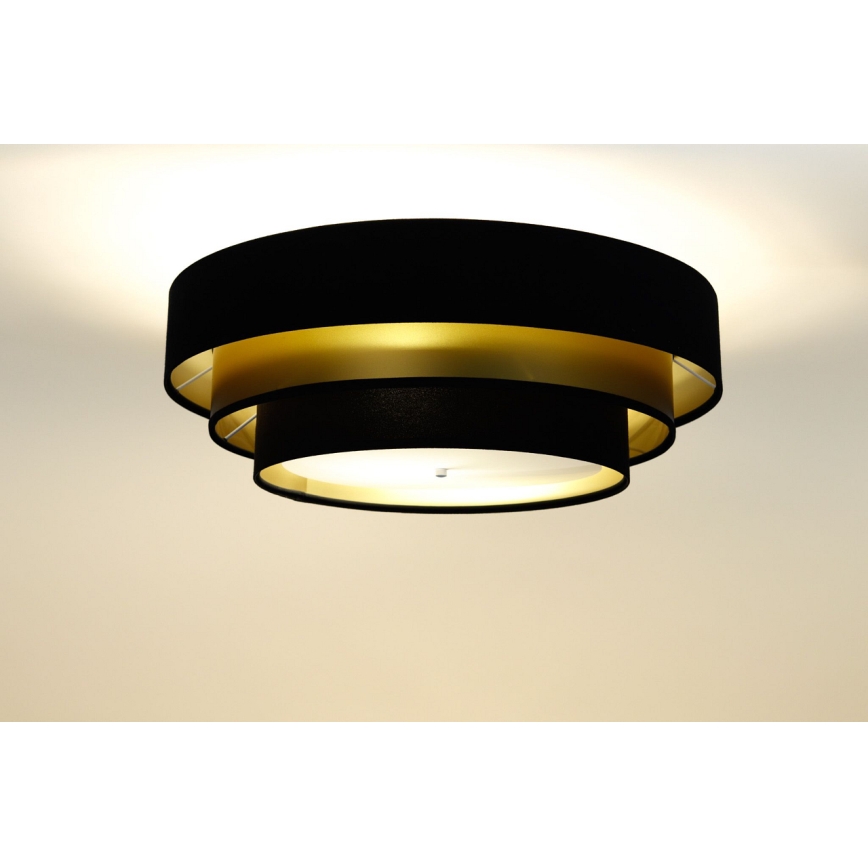 Ceiling light TRINITI 2xE27/60W/230V black/gold