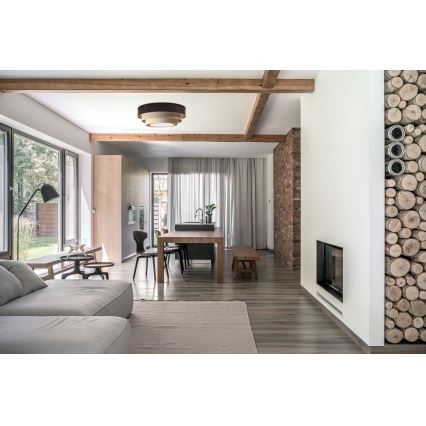 Ceiling light TRINITI 2xE27/60W/230V brown/beige/gold